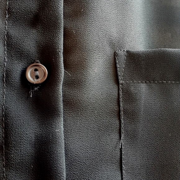 Buffalo David Bitton Sheer Black Button Down Shirt - Picture 4 of 10